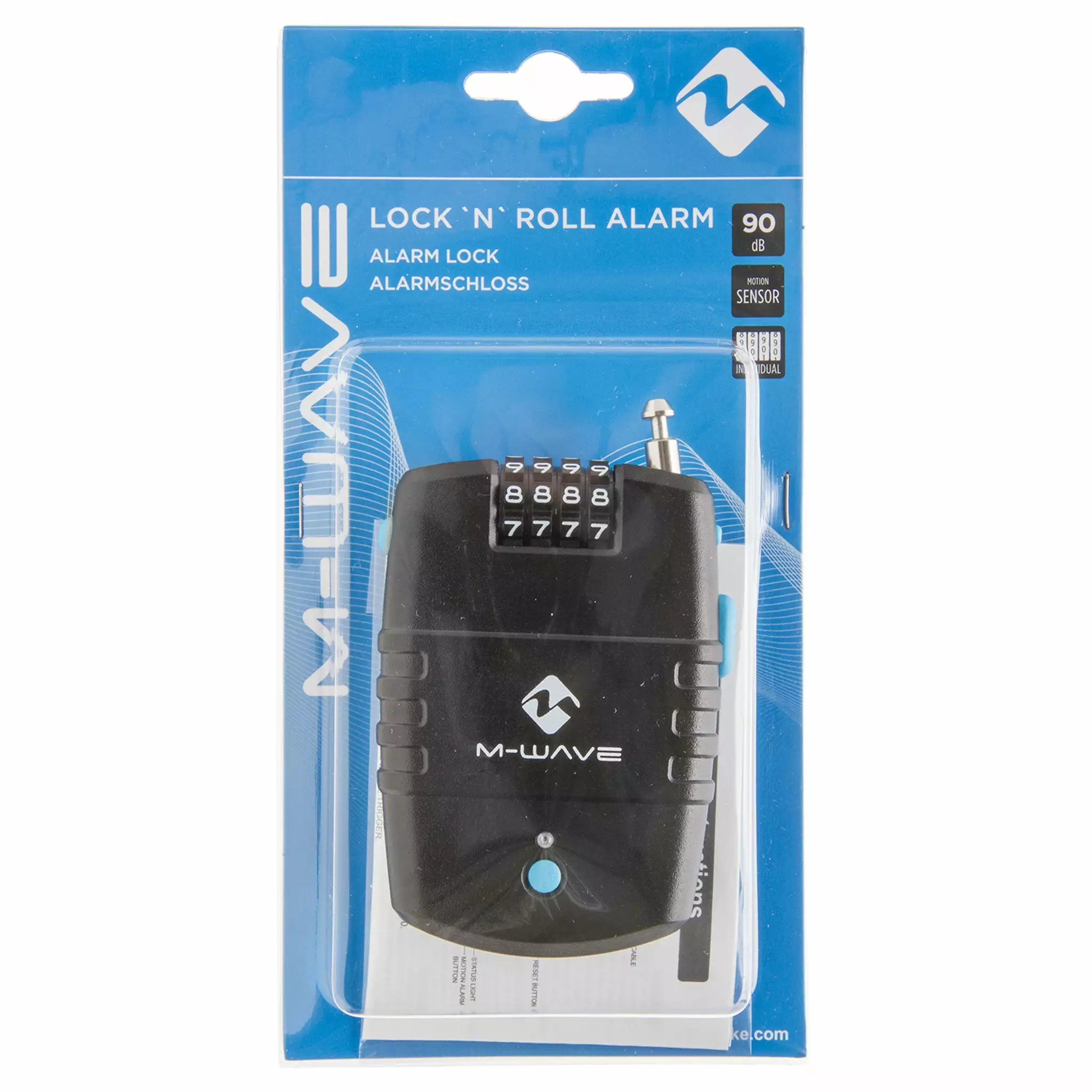 Cable Antivol Rétractable 73 Cm Avec Alarme Lock 'N' Roll Alarm M-Wave 4 Cable Antivol Rétractable 73 Cm Avec Alarme Lock 'N' Roll Alarm M-Wave – Image 2