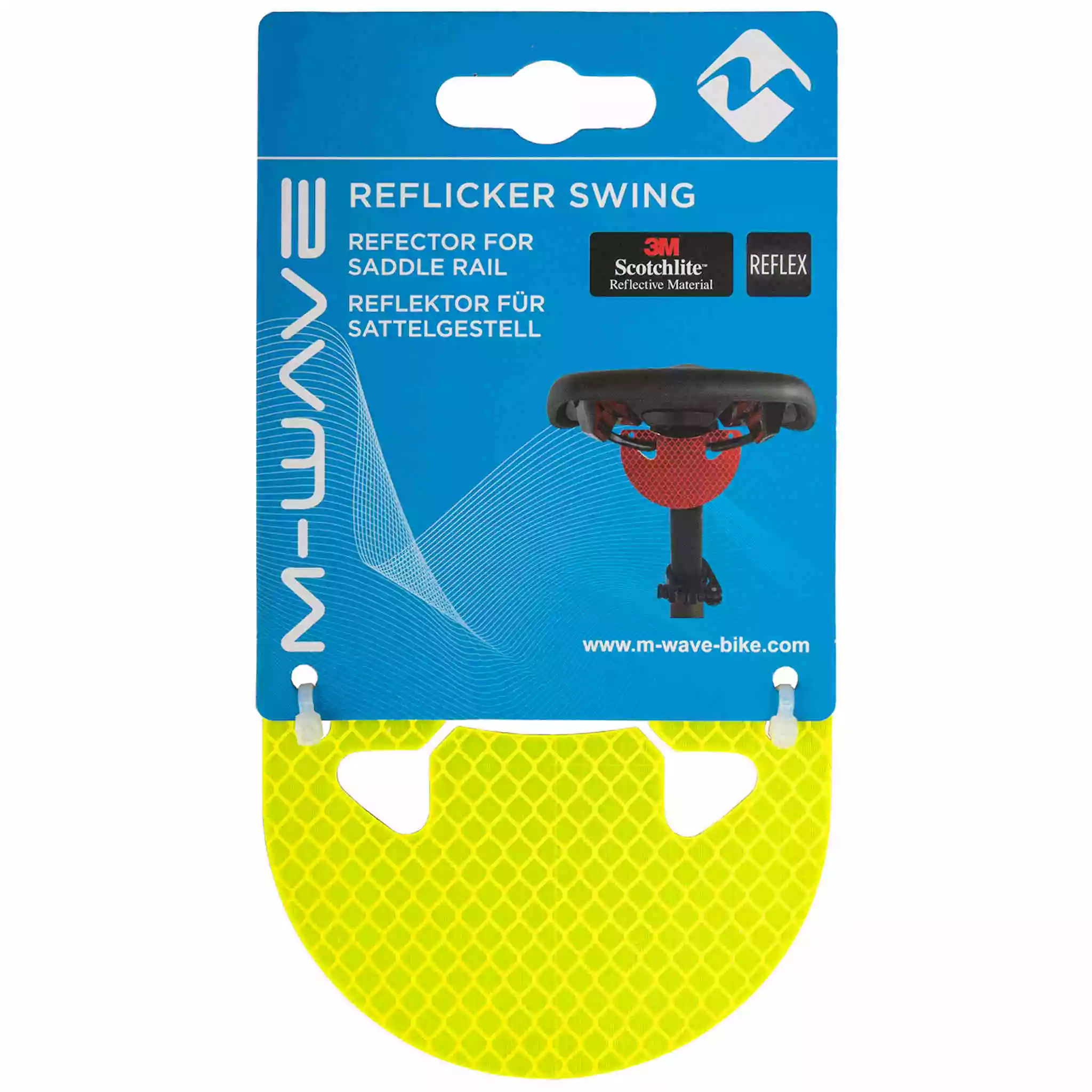 Réflecteur Sur Rails De Selle Jaune Ou Rouge M-Wave Reflicker Swing 7 Réflecteur Sur Rails De Selle Jaune Ou Rouge M-Wave Reflicker Swing – Image 5