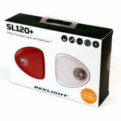 REELIGHT SL120+ Feux De Signalisation Sans Piles Avec Autonomie -Promos REMORQUES VÉLO Magasin SL120 plus packaging