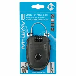 Antivol Câble Rétractable 90 Cm Lock 'N' Roll M-Wave 7 Antivol Câble Rétractable 90 Cm Lock 'N' Roll M-Wave -Promos REMORQUES VÉLO Magasin antivol cable retractable m wave emballage