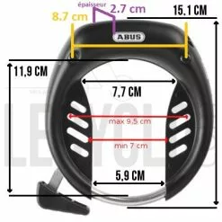 Antivol De Cadre à Clés Tectic 496 De Vélo ABUS 12 Antivol De Cadre à Clés Tectic 496 De Vélo ABUS -Promos REMORQUES VÉLO Magasin antivol de cadre a cles tectic 496 de velo abus full 5