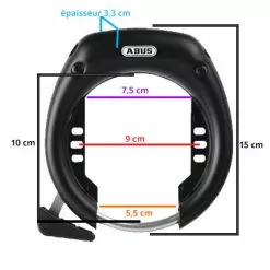 Antivol De Cadre Vélo Abus Fermeture à Clé Shield Plus 5750NR L -Promos REMORQUES VÉLO Magasin antivol de cadre velo abus fermeture a cle shield plus 5750nr l full 3