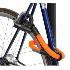 Antivol Tex-Lock Eyelet S 80 Cm Certifié Sold Secure Et ART2 -Promos REMORQUES VÉLO Magasin antivol tex lock eyelet u orange 2