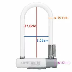 Antivol Vélo Kryptolok Mini 7 Blanc - Kryptonite 12 Antivol Vélo Kryptolok Mini 7 Blanc - Kryptonite -Promos REMORQUES VÉLO Magasin antivol velo kryptolok mini 7 blanc kryptonite full 5