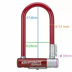 Antivol Vélo Kryptolok Mini 7 Rouge - Kryptonite -Promos REMORQUES VÉLO Magasin antivol velo kryptolok mini 7 rouge kryptonite full 4
