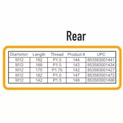 Antivol Pour Roues Avant Et Arrière à Axe Traversant M12 Pinhead -Promos REMORQUES VÉLO Magasin axe antivol traversant roue arriere m12x175xp175