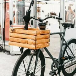 Caisse Vélo En Bois Sur Porte Bagages Avant Two-O -Promos REMORQUES VÉLO Magasin caisse velo en bois sur porte bagages avant two o full 5