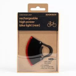 Eclairage Vélo Led Rechargeable Arrière 37 Lumens Curve Bookman 16 Eclairage Vélo Led Rechargeable Arrière 37 Lumens Curve Bookman -Promos REMORQUES VÉLO Magasin eclairage velo led rechargeable arriere curve bookman noir full