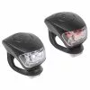 Set éclairages Vélo à Piles Avant Arrière Cobra IV M-Wave -Promos REMORQUES VÉLO Magasin eclairages cobra iv m wave