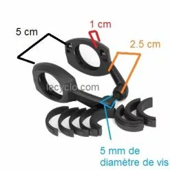 Busch-mueller Fixation Sur Cintre Pour Feu Avant Sur Fourche Busch And Muller -Promos REMORQUES VÉLO Magasin fixation sur cintre pour feu avant sur fourche busch and muller full 6