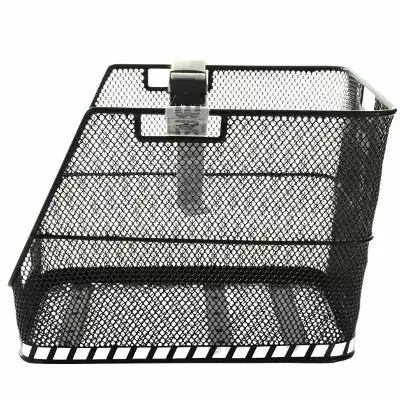 Grand Panier De Vélo Noir Sur Porte Bagage Arrière Class Basil 4 Grand Panier De Vélo Noir Sur Porte Bagage Arrière Class Basil – Image 2