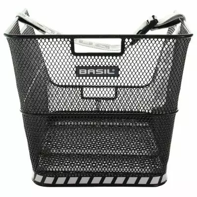 Grand Panier De Vélo Noir Sur Porte Bagage Arrière Class Basil 5 Grand Panier De Vélo Noir Sur Porte Bagage Arrière Class Basil – Image 3