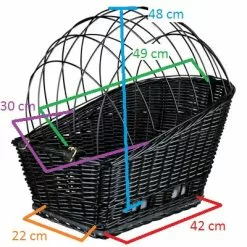 Panier Arrière En Osier Pour Chien Sur Porte Bagage Vélo -Trixie -Promos REMORQUES VÉLO Magasin panier arriere en osier pour chien sur porte bagage velo trixie full 4