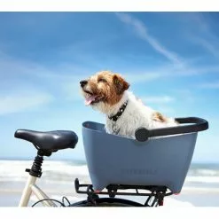 Promos REMORQUES VÉLO Magasin -Promos REMORQUES VÉLO Magasin panier velo pour chien bleu tendance basil buddy full 2