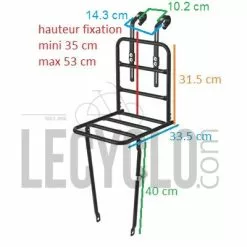 Porte Bagage Avant Large Du Vélo BASIL -Promos REMORQUES VÉLO Magasin porte bagage avant large du velo basil full 3