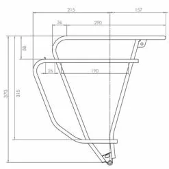 Porte Bagage De Vélo TUBUS Logo Evo Noir -Promos REMORQUES VÉLO Magasin porte bagage de velo tubus logo evo noir full 5