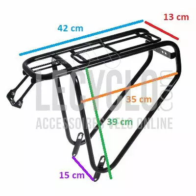 Porte Bagage Noir Charge 35 Kg Vélo Steco 4 Porte Bagage Noir Charge 35 Kg Vélo Steco – Image 3