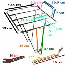 Porte-bagages Avant Argent Pour Vélo Frontière - BLB -Promos REMORQUES VÉLO Magasin porte bagages avant argent pour velo frontiere blb full 6