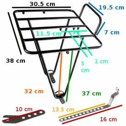 Porte-bagages Avant Noir Pour Vélo Frontière - BLB 13 Porte-bagages Avant Noir Pour Vélo Frontière - BLB -Promos REMORQUES VÉLO Magasin porte bagages avant noir pour velo frontiere blb full 6