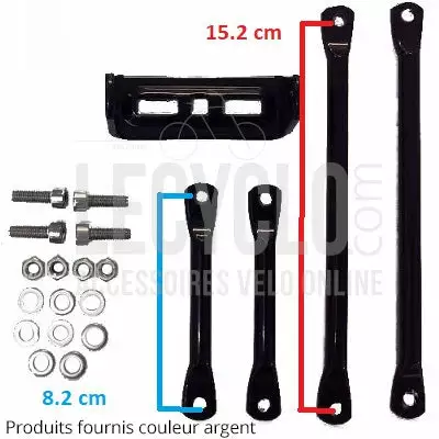 Porte Bagages Vélo Argent Charges Lourdes 35 Kilos Steco 4 Porte Bagages Vélo Argent Charges Lourdes 35 Kilos Steco – Image 2