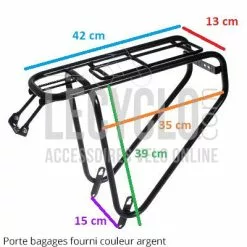Porte Bagages Vélo Argent Charges Lourdes 35 Kilos Steco 7 Porte Bagages Vélo Argent Charges Lourdes 35 Kilos Steco -Promos REMORQUES VÉLO Magasin porte bagages velo argent charges lourdes 35 kilos steco full 3