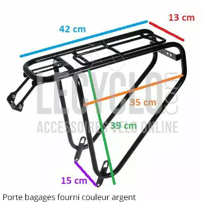 Porte Bagages Vélo Argent Charges Lourdes 35 Kilos Steco 5 Porte Bagages Vélo Argent Charges Lourdes 35 Kilos Steco – Image 3