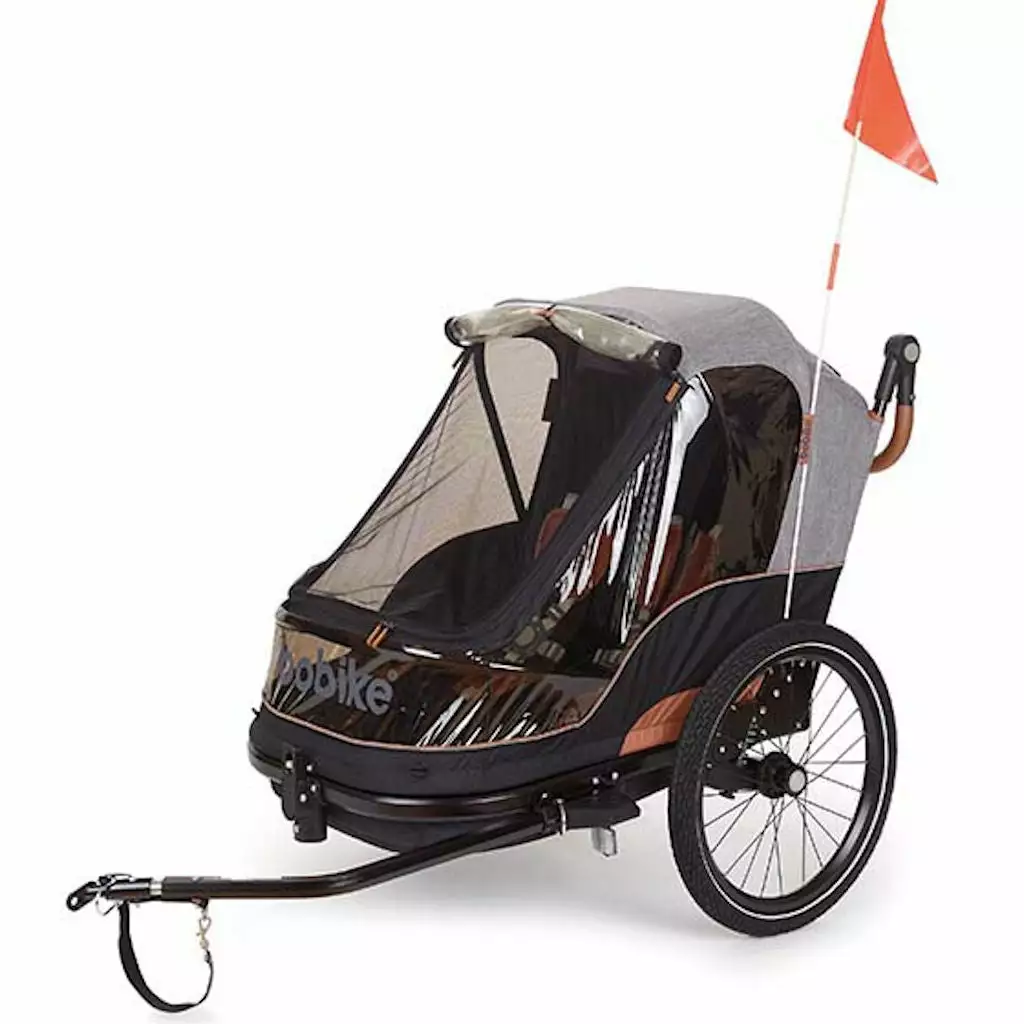 Remorque Vélo Enfants 2 Places 2 En 1 Avec Kit Piéton Bobike 3 Remorque Vélo Enfants 2 Places 2 En 1 Avec Kit Piéton Bobike