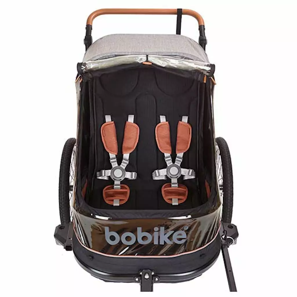 Remorque Vélo Enfants 2 Places 2 En 1 Avec Kit Piéton Bobike 4 Remorque Vélo Enfants 2 Places 2 En 1 Avec Kit Piéton Bobike – Image 2