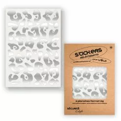 Stickers Réfléchissants Pour Cadre De Vélo Motif Léopard Will B -Promos REMORQUES VÉLO Magasin stickers velo will b motif leopard blanc