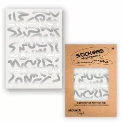 Stickers Réfléchissants Pour Cadre De Vélo Motif Louvre Will B -Promos REMORQUES VÉLO Magasin stickers velo will b motif louvre blanc